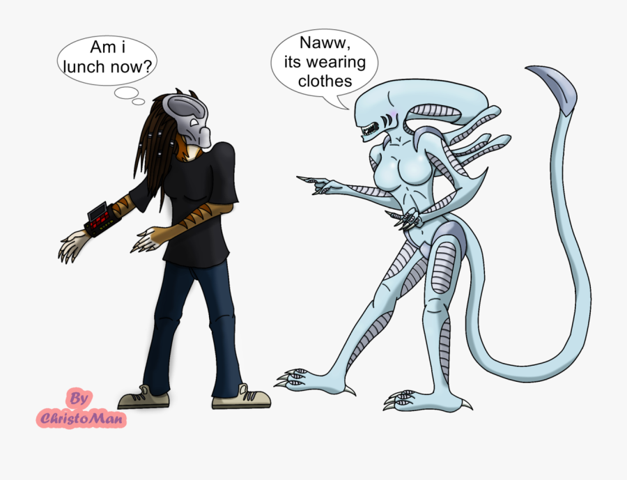 Draw Alien Vs Predator, Transparent Clipart