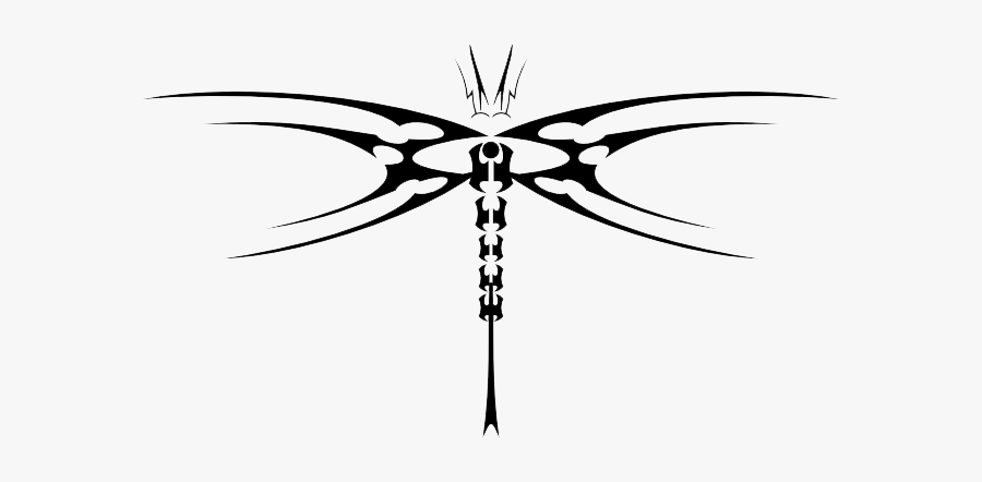 Download Dragonfly Tattoos Transparent - Tribal Dragonfly, Transparent Clipart