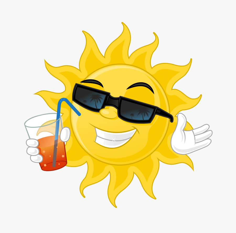 Sunshine Sunglasses Drawing Royalty-free Download Hq - Cool Sun With Sunglasses Transparent, Transparent Clipart