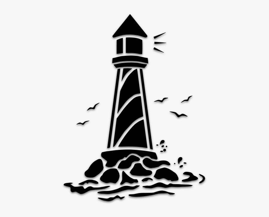 Lighthouse Stencil, Transparent Clipart