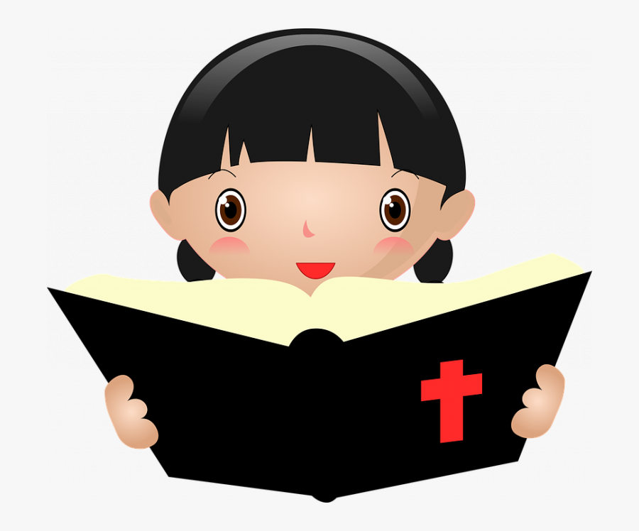 Bible Reading Free Vector Graphic On Pixabay - Girl Reading Bible Clipart, Transparent Clipart