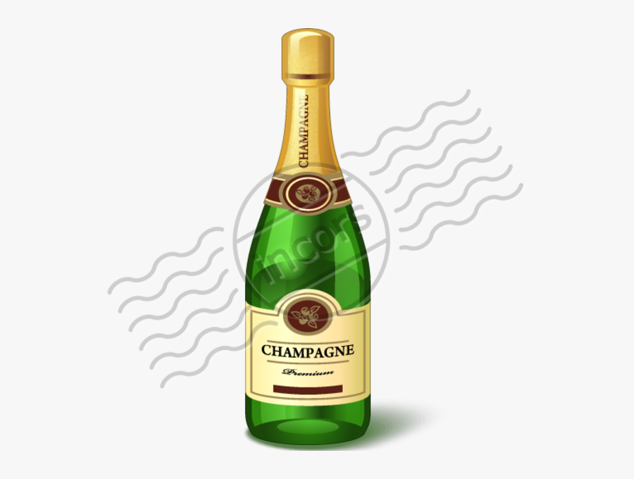 Champagne Bottle- - Champagne Bottle, Transparent Clipart