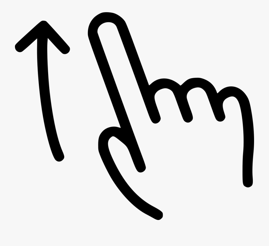 One Swipe Up Scroll Svg Png Icon Free Download - Swipe Up Png, Transparent Clipart