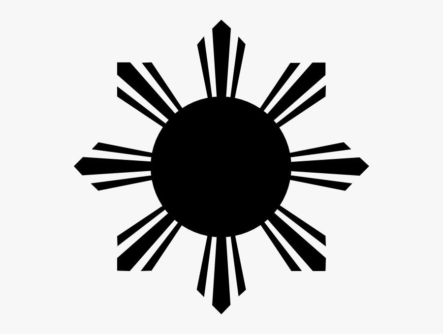 Philippine Flag Sun Vector, Transparent Clipart
