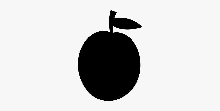 Plum Clipart Black And White - Plum Vector Black Free, Transparent Clipart