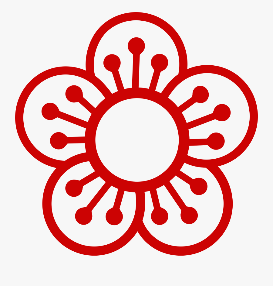 Plum Blossoms Design - Korea Imperial Seal, Transparent Clipart