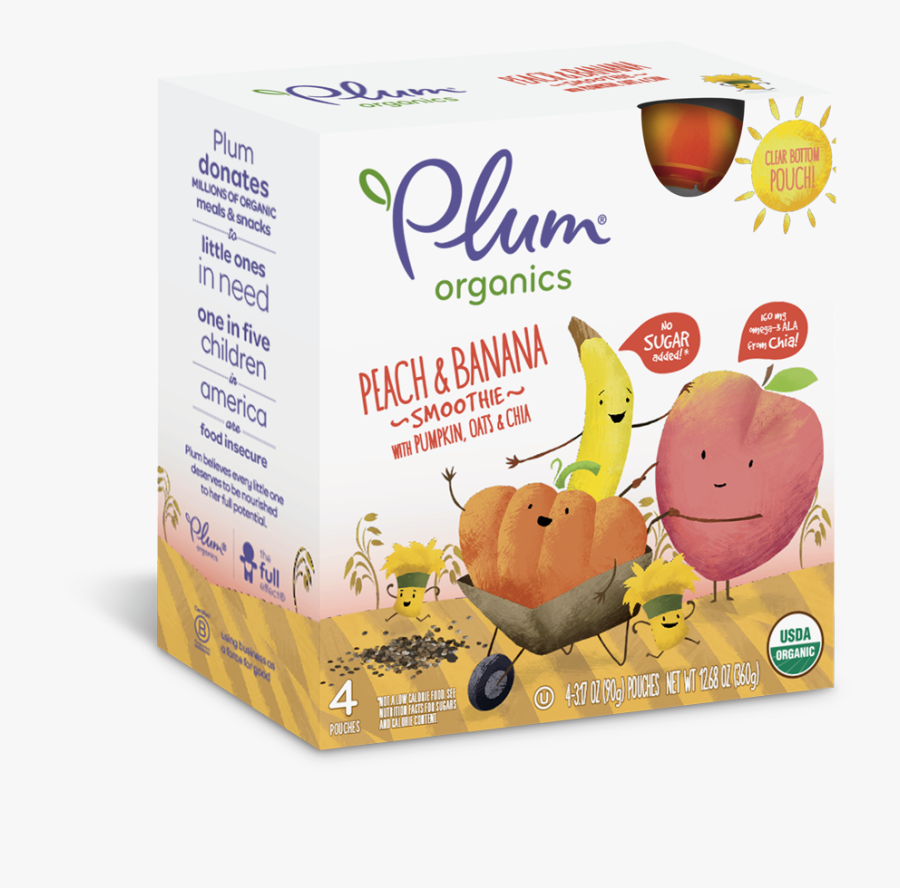 Transparent Smoothies Png - Plum Organics, Transparent Clipart