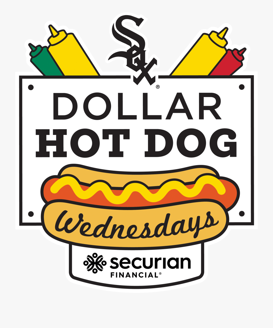 $1 Hot Dog Wednesday - Hot Dog Wednesday White Sox, Transparent Clipart