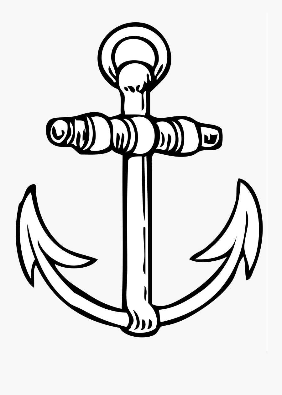 Anchor Black And White, Transparent Clipart