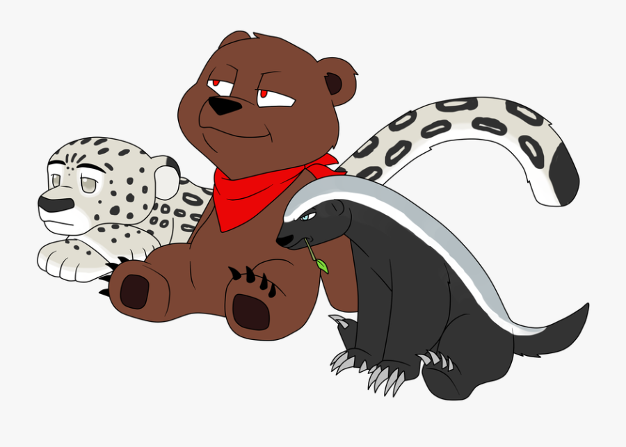 Grizzly Clipart Badger - Cartoon, Transparent Clipart