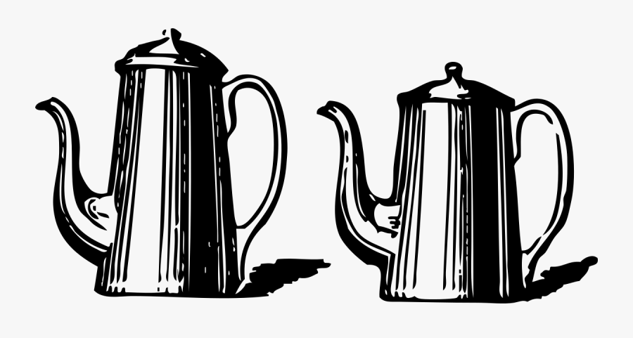 Two Coffee Pots Svg Clip Arts - Tall Coffee Pot Clipart, Transparent Clipart