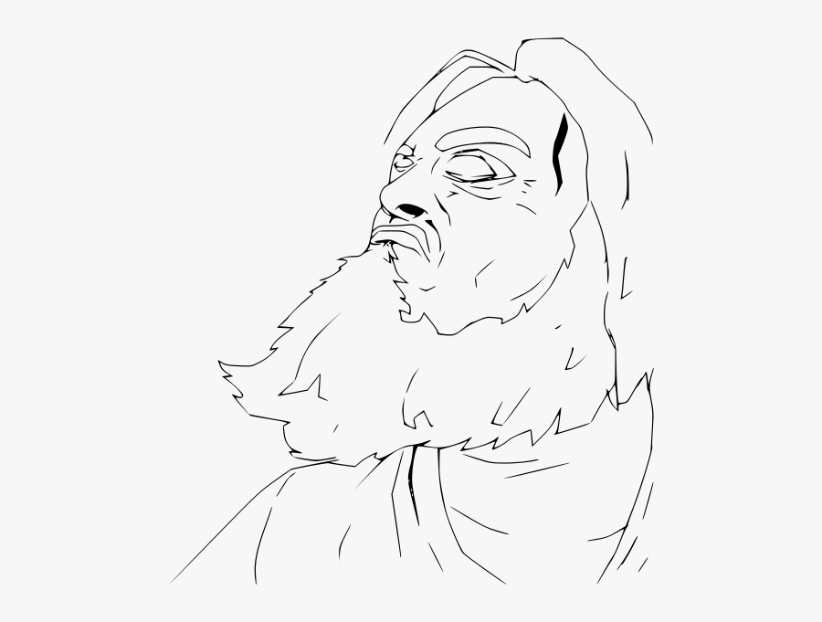 Dwarf Drimnir - Line Art, Transparent Clipart