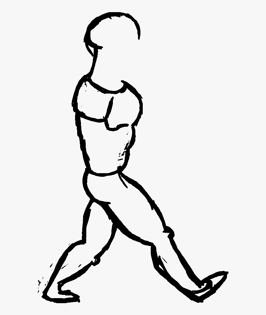 Here"s The Walk Cycle Bit Finished - Line Art, Transparent Clipart