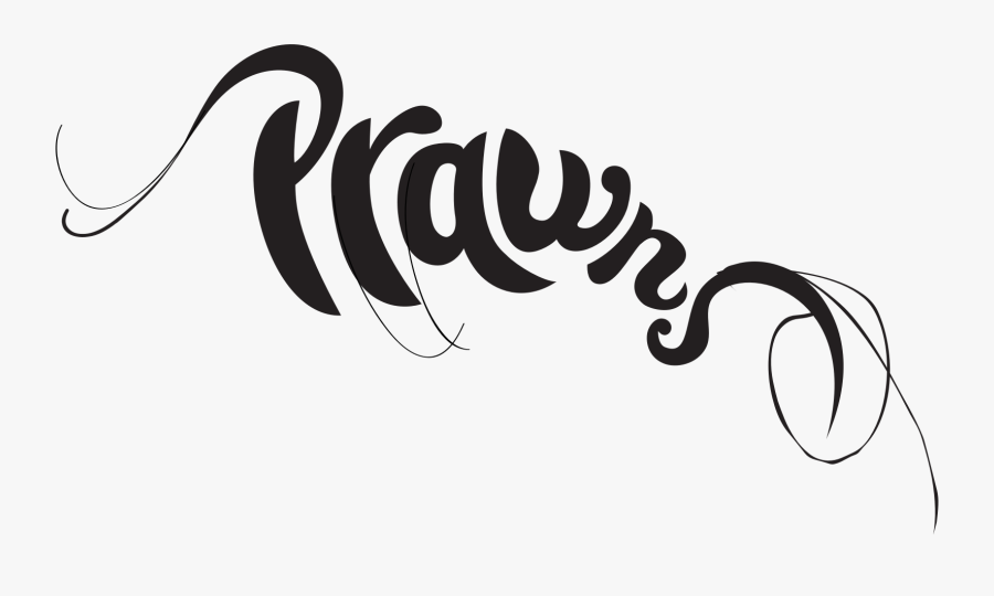 Prawn In Text Clip Arts - Prawn Logo Black And White, Transparent Clipart