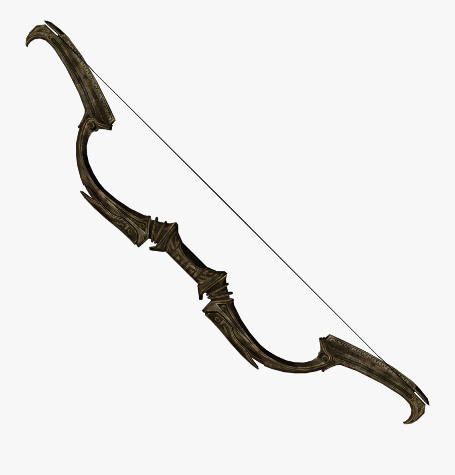 Clip Art Dwarf Weapons - Skyrim Dwemer Bow, Transparent Clipart