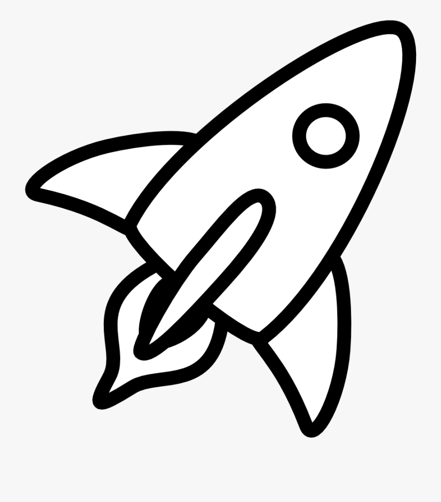 Rocket Clip Art Coloring Book Electronicru Picture - Black And White Rocket Clipart, Transparent Clipart