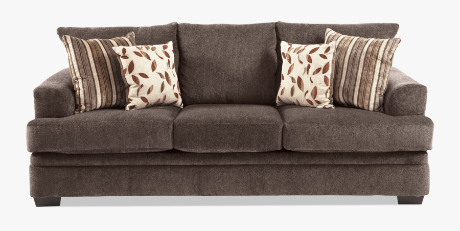 Clip Art Pillows On Sofa - Brown Cushion Couch, Transparent Clipart