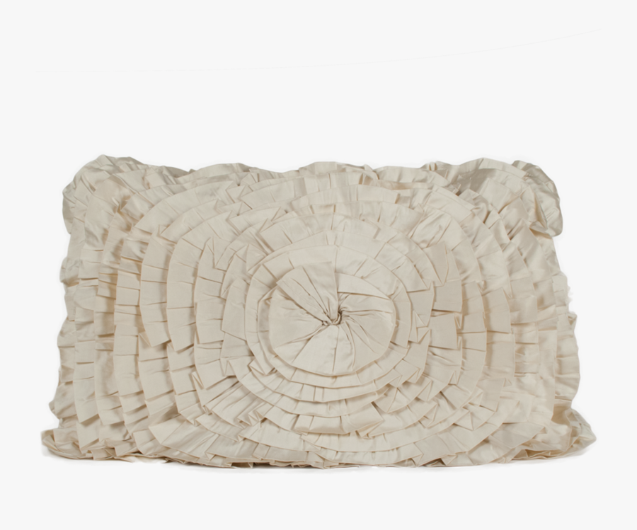 Clip Art White Pumpkin Colored Ruffled - Cushion, Transparent Clipart