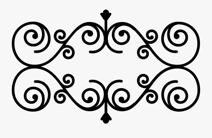 Floral Design With Vertical And Horizontal Symmetry - Floral Curve Vector Design, Transparent Clipart