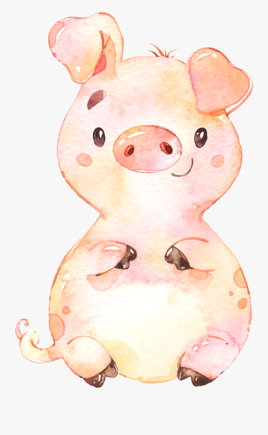Clip Art Pin By Modorova Svetlana - Piggy Watercolor, Transparent Clipart