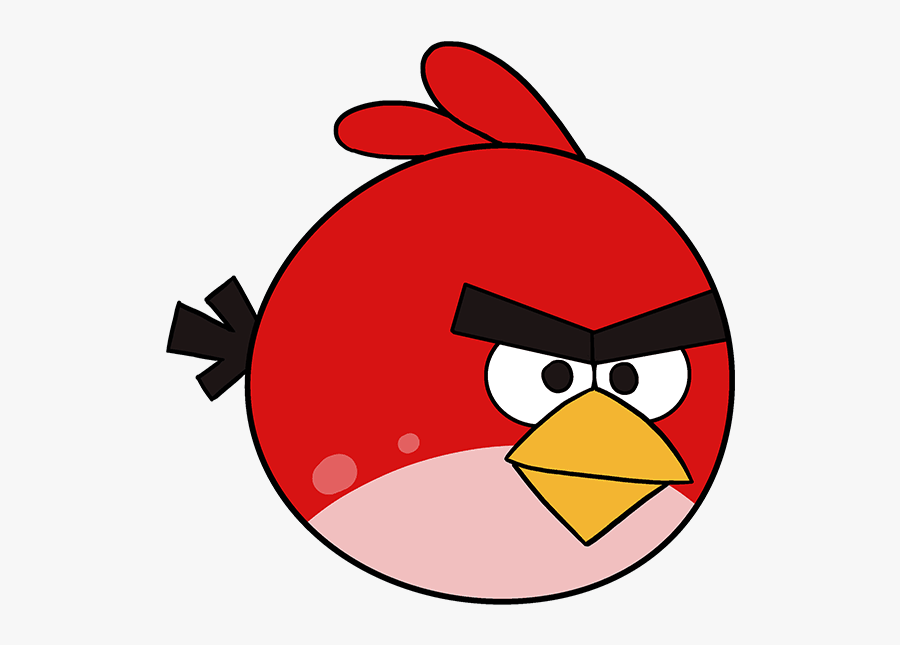 Draw Red Angry Bird , Transparent Cartoons - Angry Birds Corel Draw, Transparent Clipart