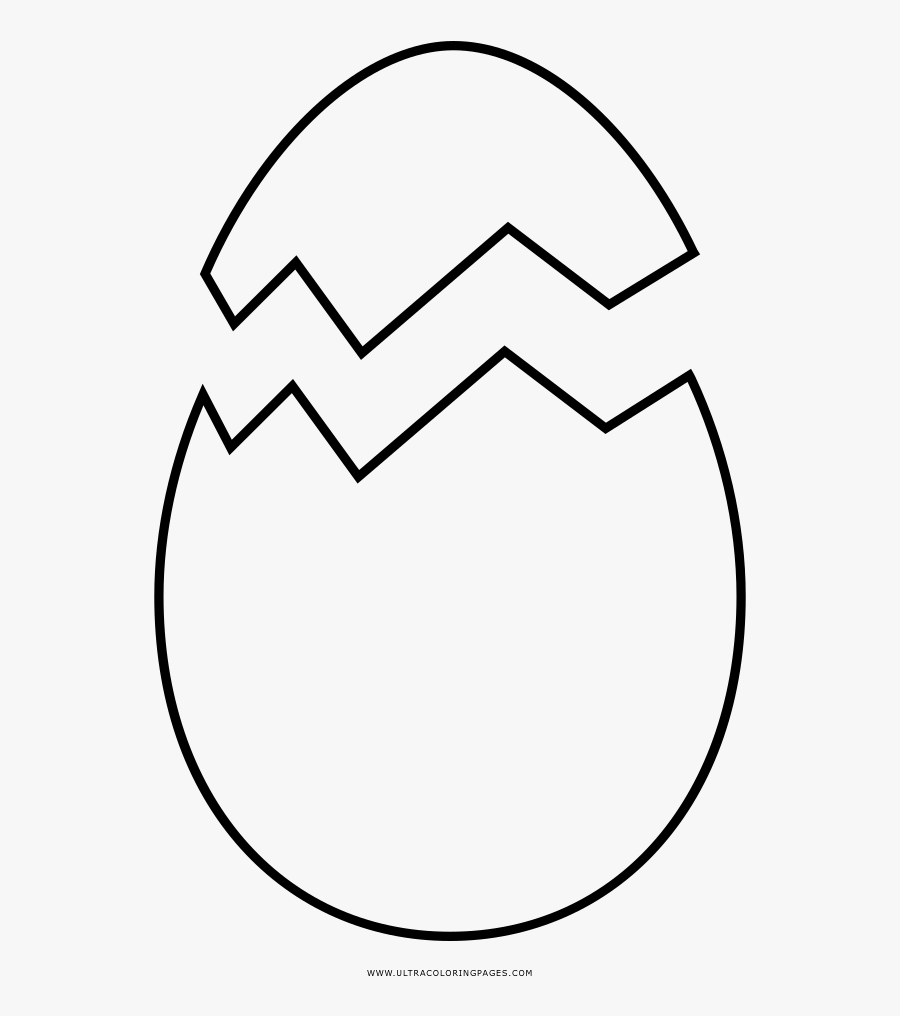 Transparent Cracks Line Transparent Png Clipart Free - Cracked Egg Coloring Page, Transparent Clipart