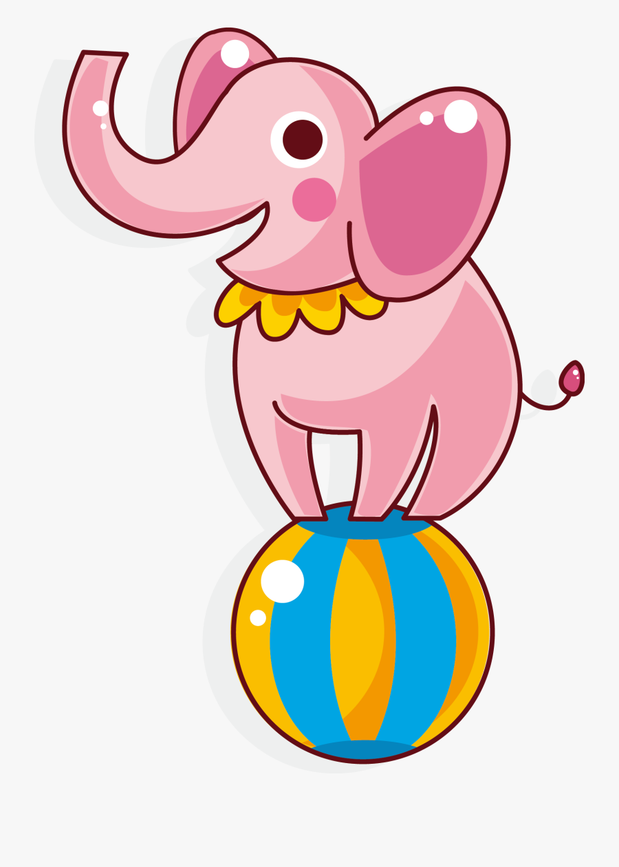 Elephants Clipart Carnival - Carnival Clipart Clown, Transparent Clipart