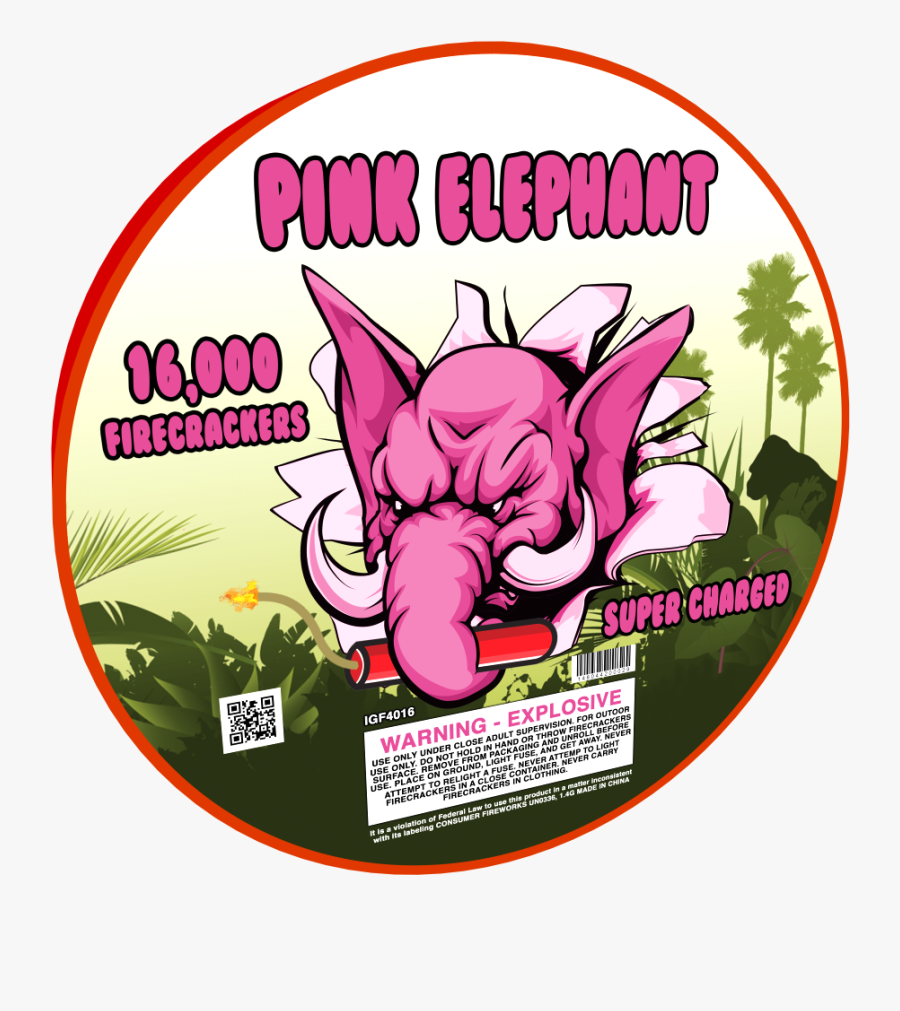 Pink Elephant 16,000 - Label, Transparent Clipart