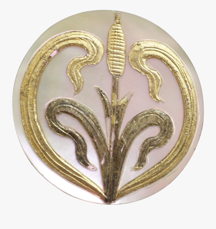 Antique Art Nouveau Engraved Silvered Gilt Mother Of, Transparent Clipart