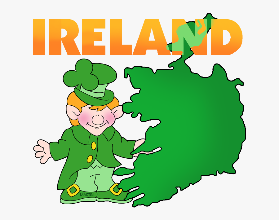 Map Of Ireland, Titled - Transparent Png Leprechaun Coat, Transparent Clipart