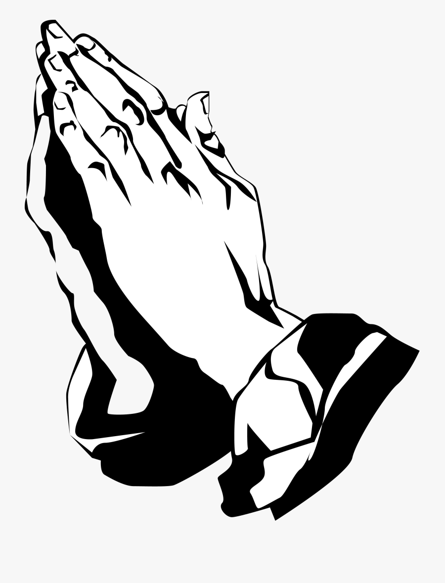 Praying Hands Black Clipart Transparent Png - Transparent Praying Hands Png, Transparent Clipart