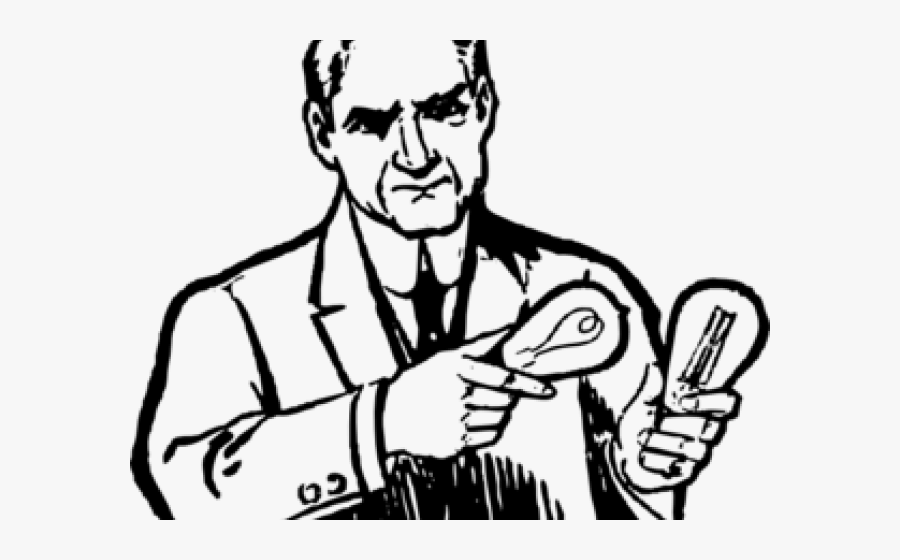 Cliparts Inventions - Inventor Black And White, Transparent Clipart