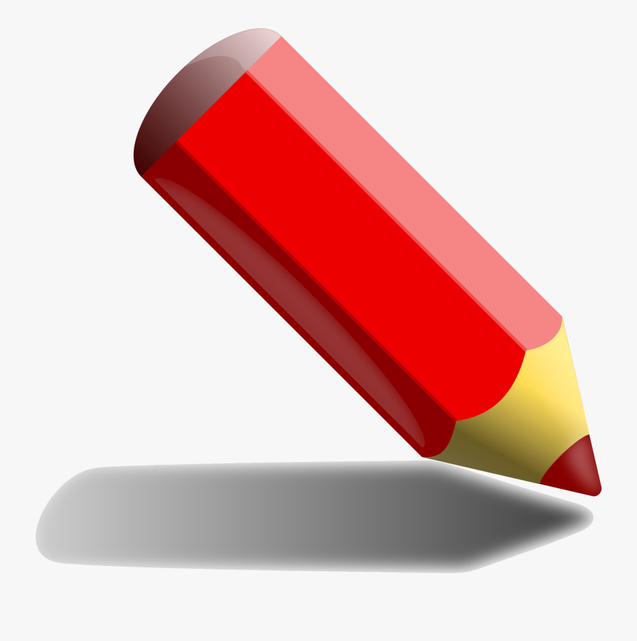 Pencil Red Clipart Transparent Png - Red Color Pencil Clipart, Transparent Clipart