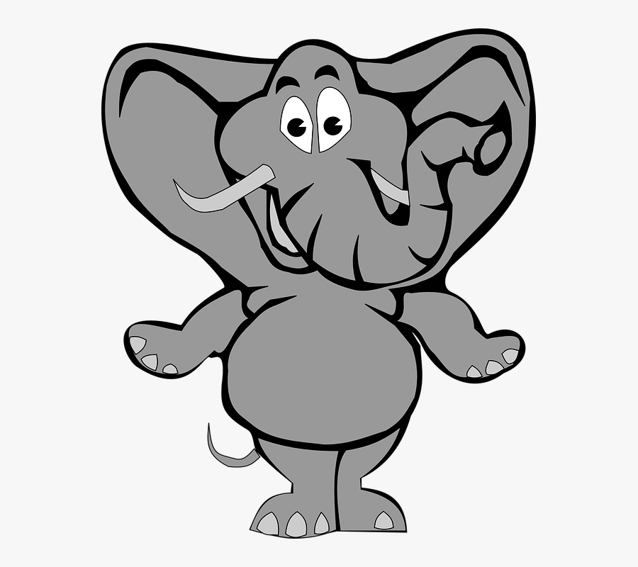 Elephant, Animal, Zoo, Happy, Smiling, Trunk, Gray - Elephant Jokes For Kids, Transparent Clipart
