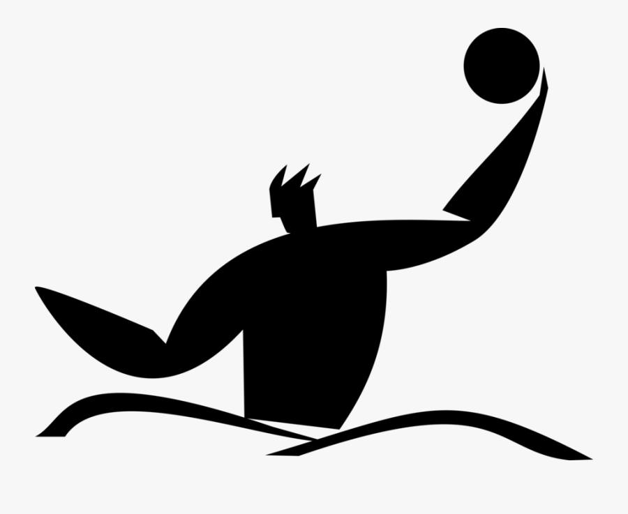 Transparent Swimming Silhouette Png - Water Polo, Transparent Clipart