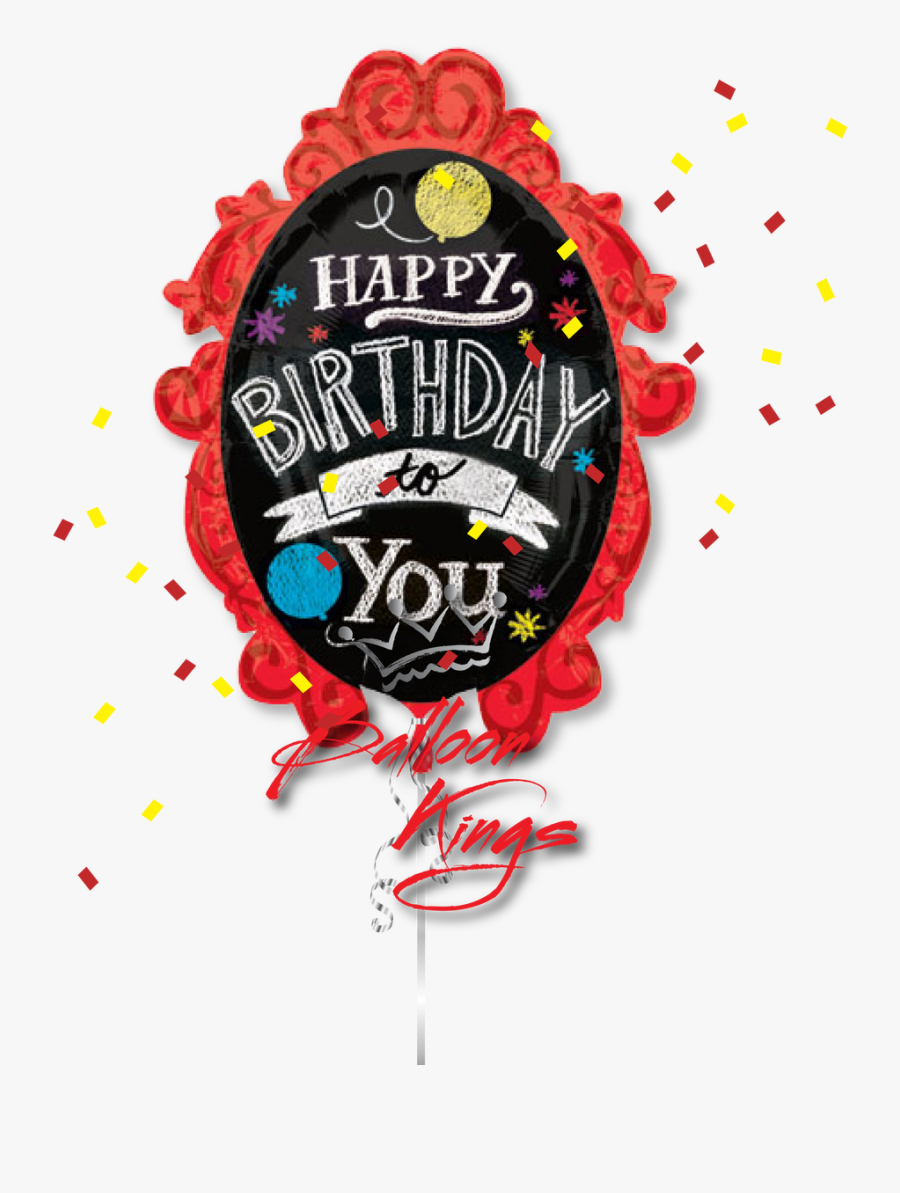 Transparent Chalkboard Banner Png - Happy Birthday To You Balloons Chalkboard, Transparent Clipart