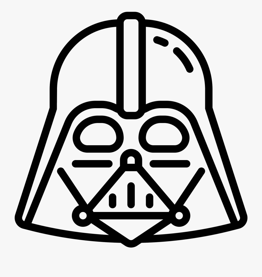 Transparent Darth Vader Black And White Clipart - Darth Vader Icon Logo, Transparent Clipart