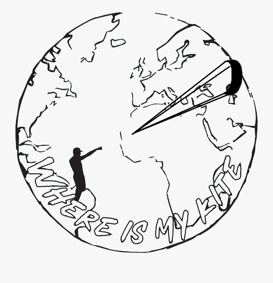 Where Is My Kite - Planete Terre Dessin Noir Et Blanc, Transparent Clipart