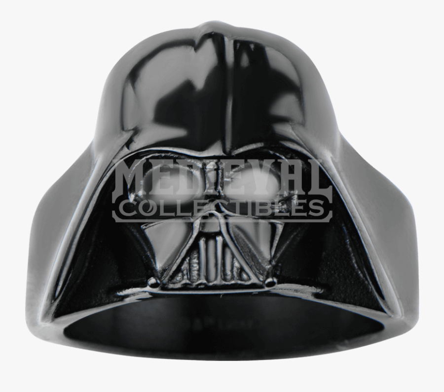 Darth Vader Black Large 3d Helmet Ring - Darth Vader, Transparent Clipart