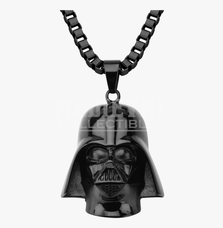 Darth Vader Black Mask Pendant With Chain - Necklace, Transparent Clipart