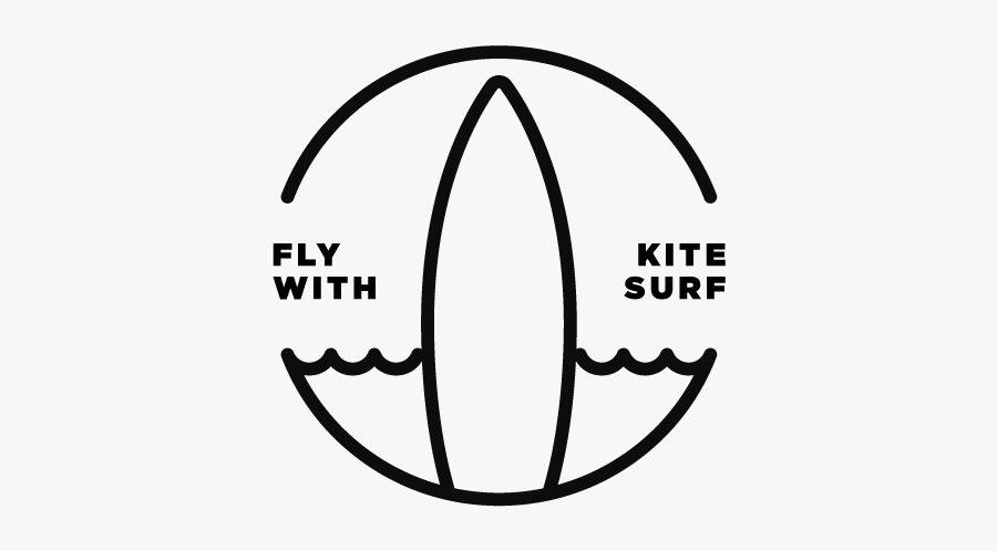 Fly With Kitesurf Logo - Circle, Transparent Clipart