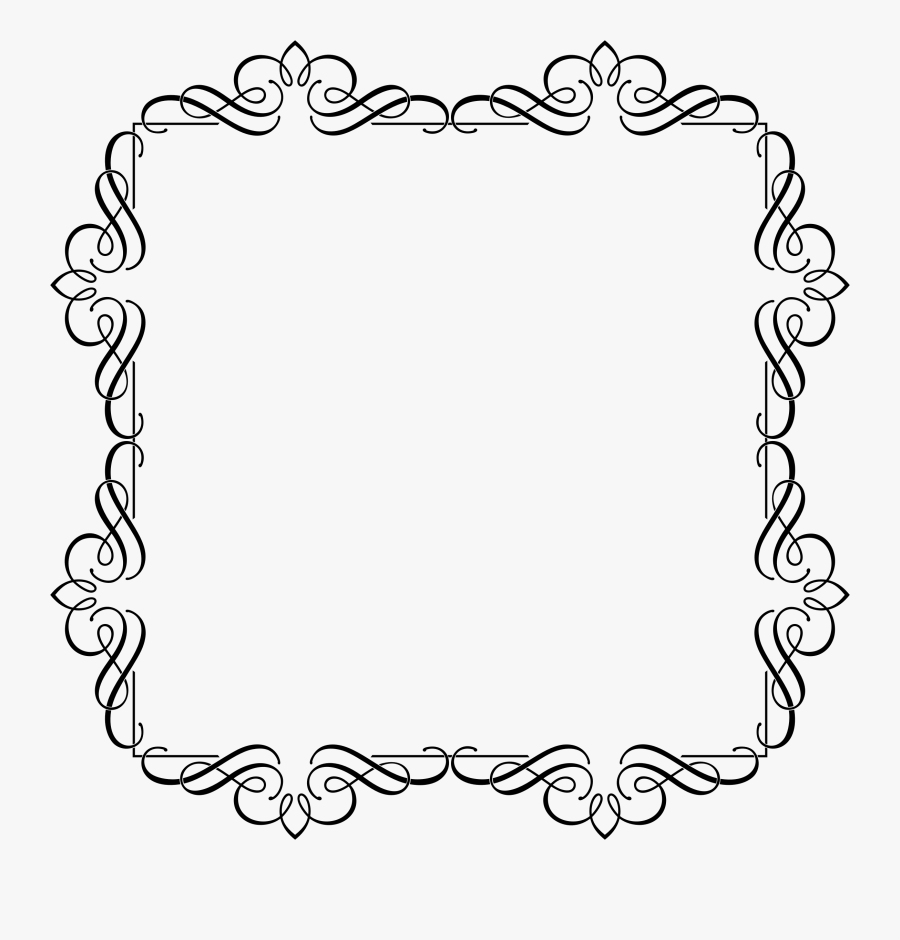 Elegant Black And White Design Ideal Vistalist - Black And White Border Design Vintage, Transparent Clipart
