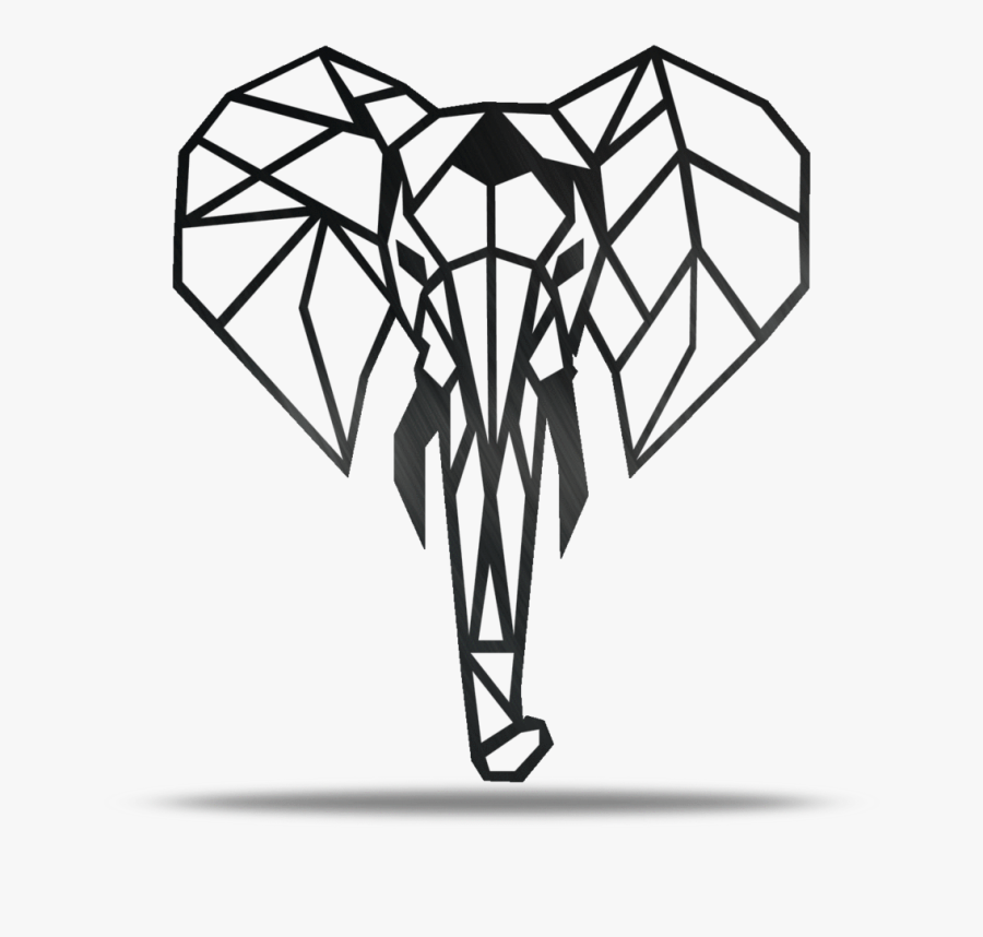 Geometric Elephant Metal Wall Art - Hoagard Elephant, Transparent Clipart