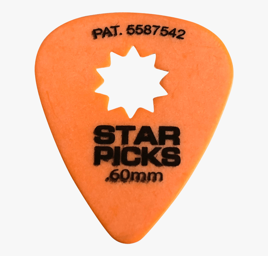 Star Pick Guitar Picks, 12-pack - Peach, Transparent Clipart
