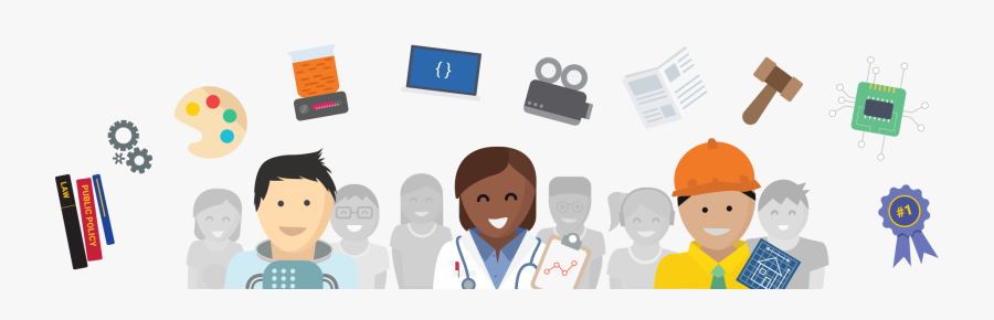 Transparent Different Jobs Clipart - Job Fair, Transparent Clipart