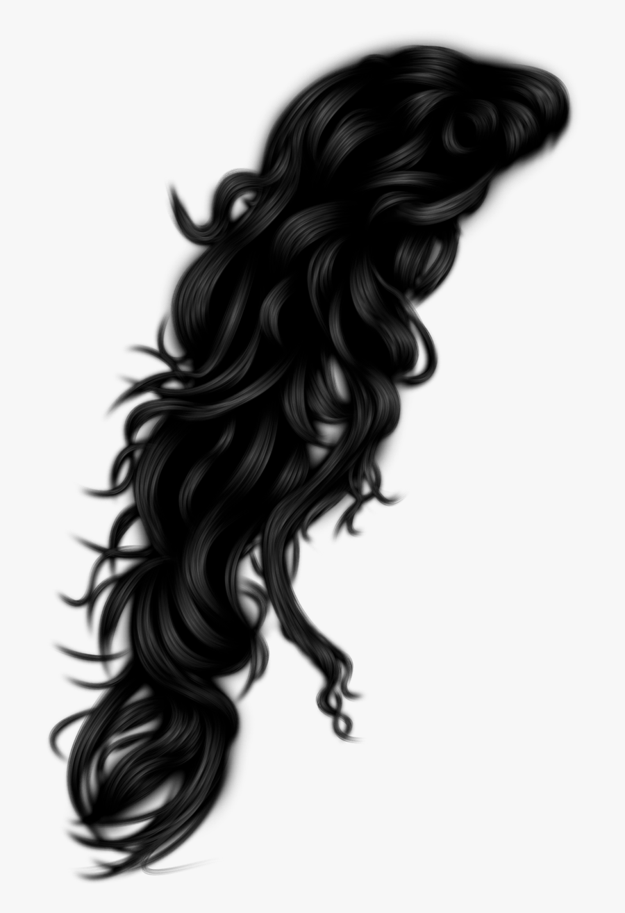 Long Black Hair Png - Girls Hair Style Png, Transparent Clipart