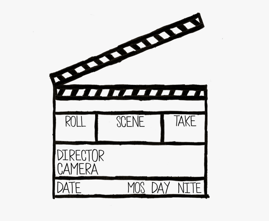 Illustrated Clapperboard Transparent Png - Clapperboard Png Draw, Transparent Clipart