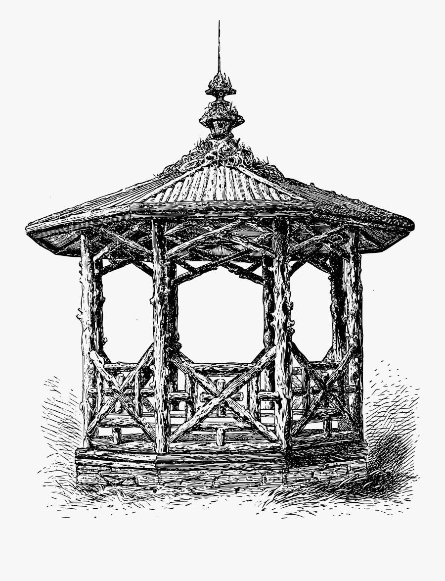 Symmetry,monochrome Photography,outdoor Structure - Gazebo, Transparent Clipart