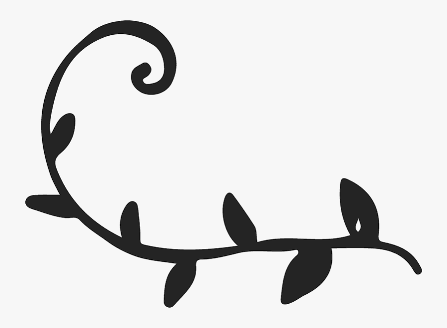 Flowering Vine Rubber Stamp - Leaf Vine Clip Art, Transparent Clipart