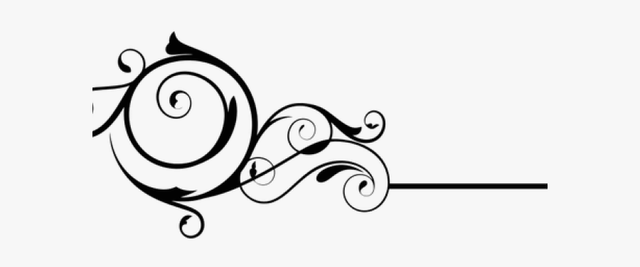 Decorative Line Black Clipart Swirly - Transparent Line Border Png, Transparent Clipart